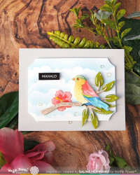 Waffle Flower stanssi Hibiscus Branch