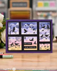 Waffle Flower stanssi Postage Collage A7 Blocks