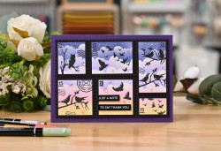 Waffle Flower leimasin Postage Collage Wild Birds