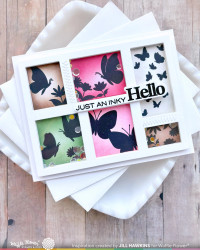 Waffle Flower leimasin Postage Collage Wild Butterflies
