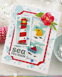 Waffle Flower stanssi Nesting Piercing Ticket Frames