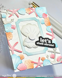 Waffle Flower sapluuna Seashell Frame