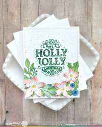 Waffle Flower sapluuna Poinsettia Frame