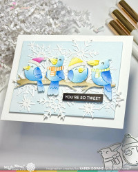 Waffle Flower sapluuna Birdie Friends in Winter