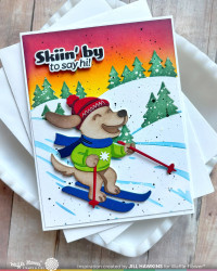 Waffle Flower stanssi ja sapluuna Cool Pup Die-n-stencil