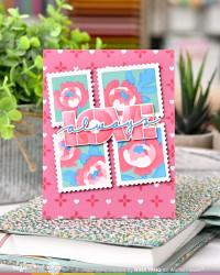 Waffle Flower sapluuna Dashed Lattice Dots