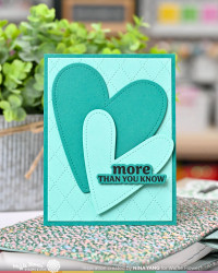 Waffle Flower stanssi Double Stitched Hearts