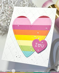 Waffle Flower stanssi Shape of My Heart