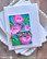 Waffle Flower sapluuna Nesting Postage Collage Peony