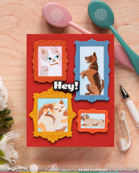 Waffle Flower stanssi Postage Collage Frames 