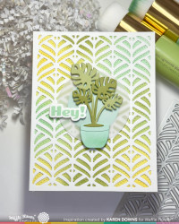 Waffle Flower stanssi Happy Leaves Texture