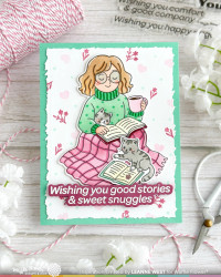 Waffle Flower leimasin Simple Joy