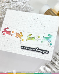 Waffle Flower stanssi Postage Collage Bunny Silhouettes