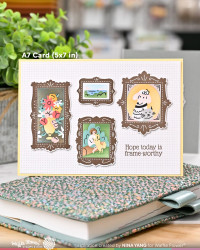 Waffle Flower sapluuna Postage Collage Picture Perfect