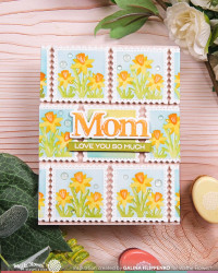 Waffle Flower sapluuna Square Postage Daffodil