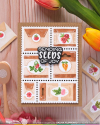 Waffle Flower stanssi Postage Collage Seeds Details