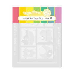 Waffle Flower sapluuna Postage Collage Baby
