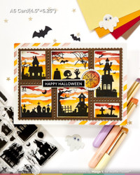 Waffle Flower sapluuna Postage Collage A6 Airmail