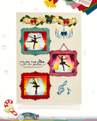 Waffle Flower sapluuna Postage Collage Nutcracker