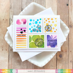 Waffle Flower leimasin Postage Collage