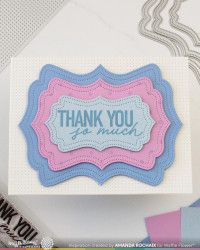 Waffle Flower stanssi Nesting Piercing Fancy Labels