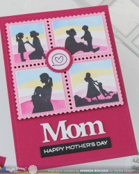 Waffle Flower leimasinPostage Collage Mom Silhouettes