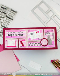 Waffle Flower sapluuna Postage Collage Slimline Inner Blocks