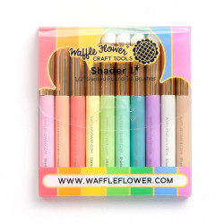 Waffle Flower Shader Brush 1+ Rainbow -siveltimet, 10 kpl