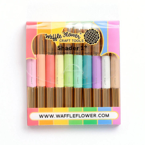 Waffle Flower Shader Brush 1+ Double-ended Rainbow -siveltimet, 10 kpl
