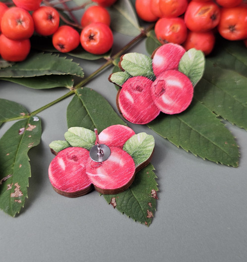 Puolukat -koivuvaneri-