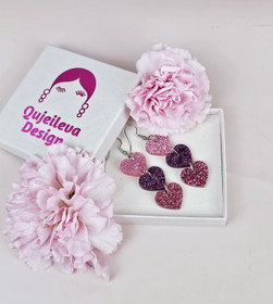 Triplasydän  -vaaleanpunainen/violetti/pinkki-