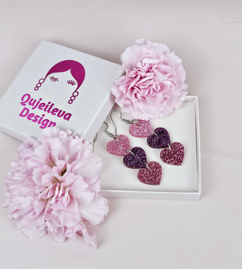 Triplasydän  -vaaleanpunainen/violetti/pinkki-