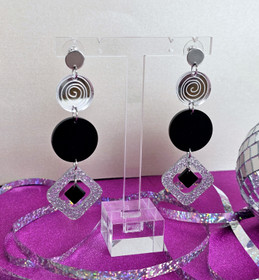 Timanttipöly -hopea/musta-