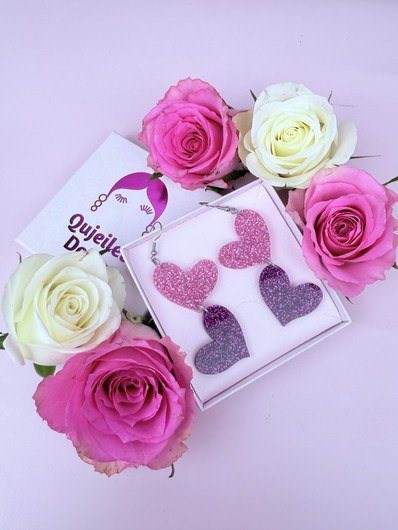 Tuplasydän - vaaleanpunainen/violetti-