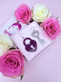 Rakkauden avain -violetti/hopea-