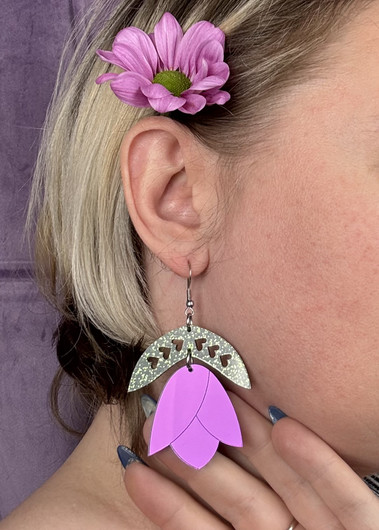 Tulppaanit -violetti/vihreä-