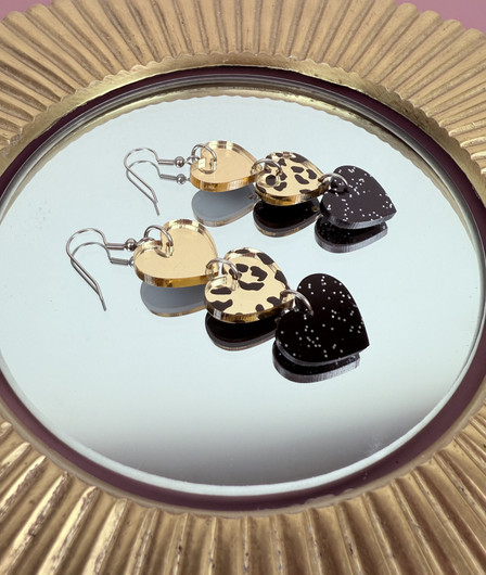 Triplasydän - kulta/leopardi/mustahopeahippu-