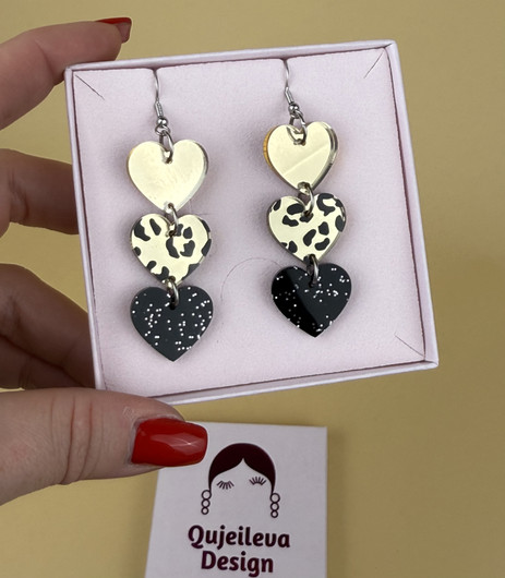 Triplasydän - kulta/leopardi/mustahopeahippu-