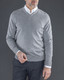 Wilton Merino V-neck, Lt.Grey