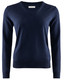 W's Wilton Merino V-neck, Navy