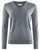W's Wilton Merino V-neck, Lt.Grey