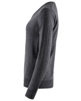 W's Wilton Merino V-neck, Dk.Grey
