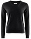 W's Wilton Merino V-neck, Black
