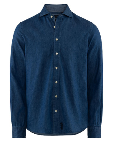 Dover Denim Shirt, Mid Blue