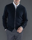 Brockton Cotton Fullzip Cardigan, Navy