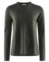 W's Wilton Merino Crew -villaneule, Green Melange