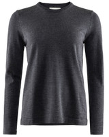 W's Wilton Merino Crew -villaneule, Dk.Grey