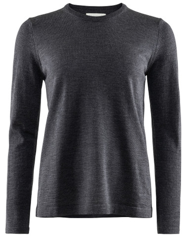 W's Wilton Merino Crew -villaneule, Dk.Grey