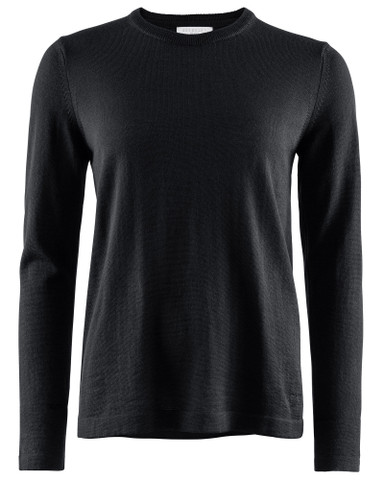 W's Wilton Merino Crew -villaneule, Black