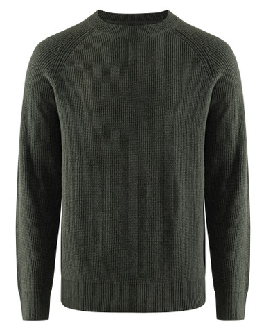 Hayward Ribbed Crew Neck, Dk.Green